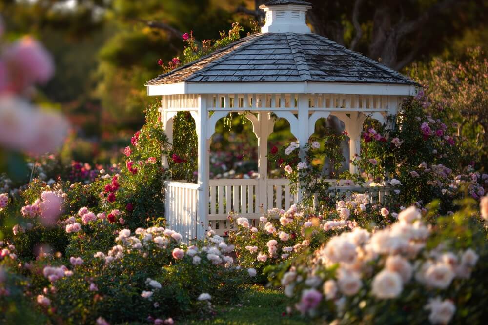 Creative Garden Zones with Arches and Trellises