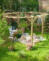 Carousel Wooden Pergola - Short Rafters