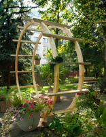 Double elongated arch gate pergola